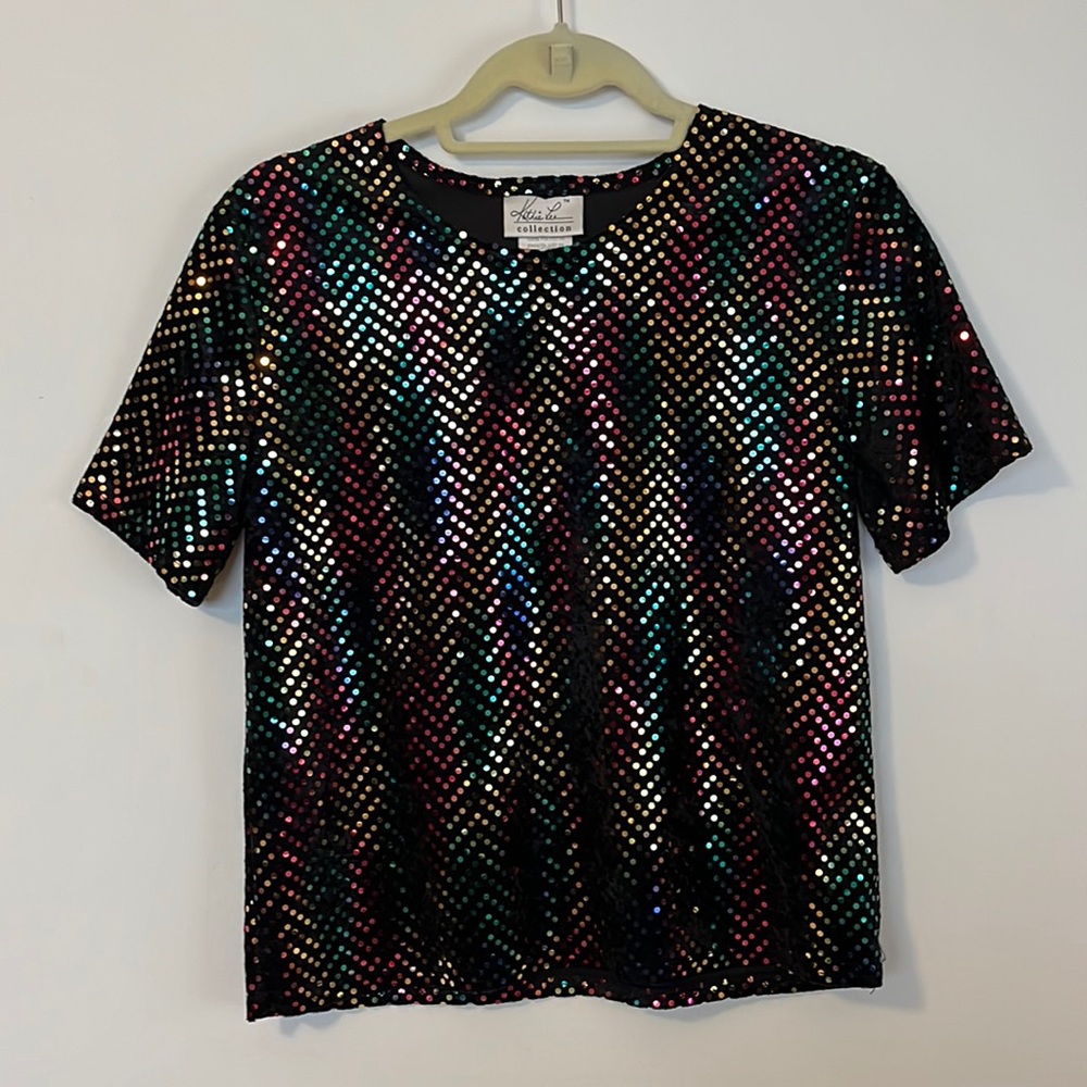 Vintage verlour sequin blouse